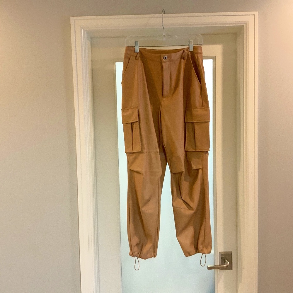 NWT 7 for All Mankind Pleather Cargo pants